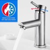 Stainless Steel Single Lever Hot Cold Water Mixer Tap with