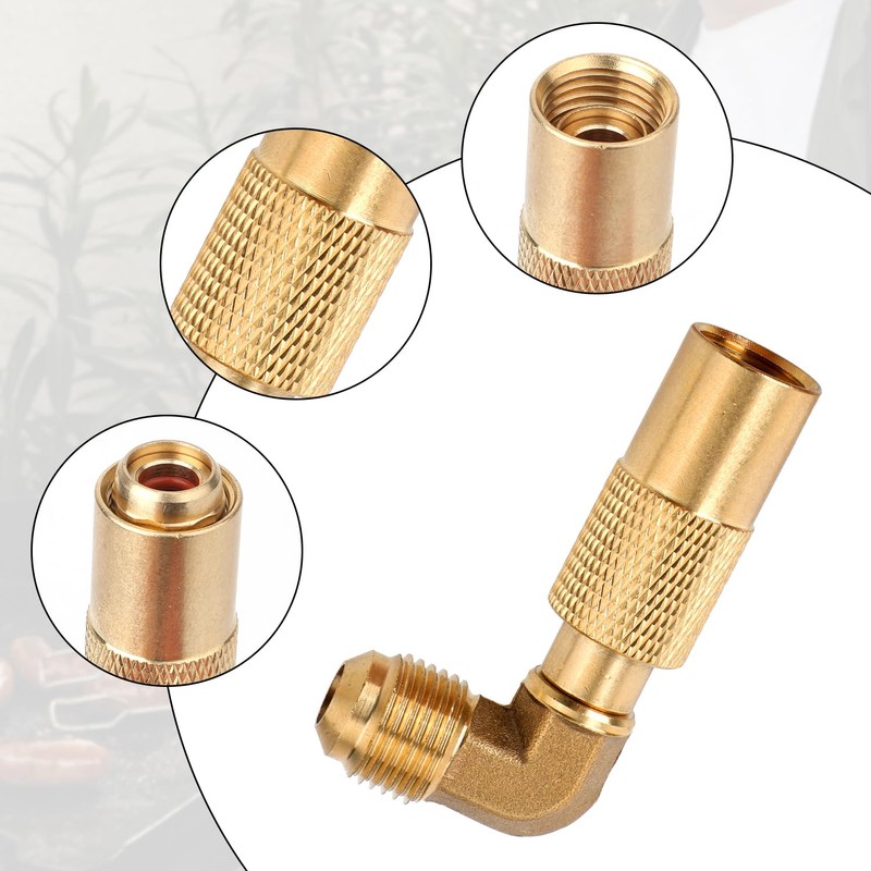 Gosknor Propane Elbow Adapter for Blackstone, Brass 3/8" Male Flare