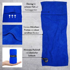 Microfibre Fitness Towel, with Terry Cloth Structure | Sports Towel for Gym | Cloth Fabric with Oeko-Tex Certification | Absorbent, Lightweight (Royal Blue, 100 x 40 cm)
