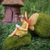 Fairy Girl Reading Mini Figurine Garden Accessory Dollhouse Decor