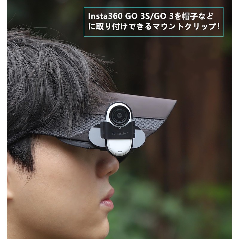 SHEAWA for Insta360 Go 3S/Go3 Hat Mount Clip, 360 Degree