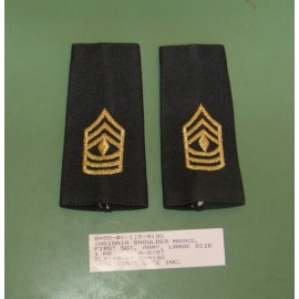 Pair of US Army Male First Sergeant Dress Uniform Shoulder Epaulets Boards Large