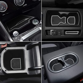 LITTOU Kolome 13 Pieces Anti-Dust Non-Slip Inner Door, Cup, Arm Box, Storage Mat, Rubber Mats Compatible with TROC 2018-2021 2022 2023 2024 (White)