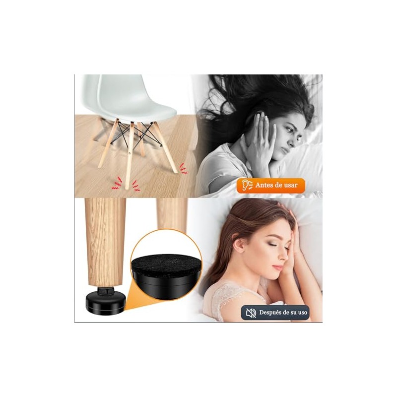 12 Piezas Niveladores de Muebles Resistentes, Patas de herreria para