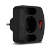 Rev Ritter 00135171 Adaptor 2+1 with Switch Black