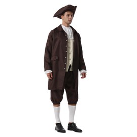 OEBLD Benjamin Franklin Costume Men Colonial Adult Colonial Deluxe wax museum project