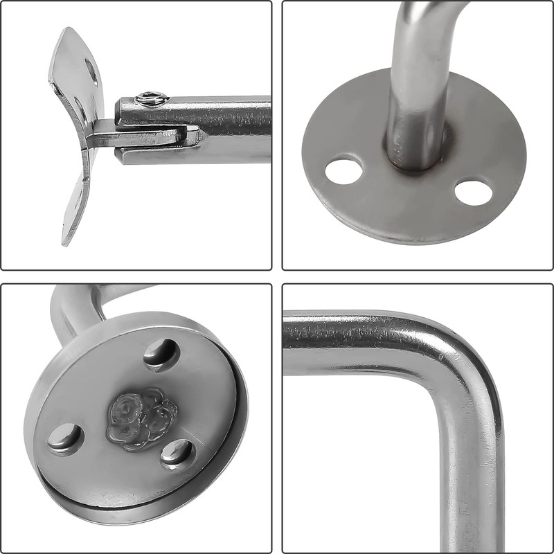 Sonnewelt Pack of 5 Stainless Steel Handrail Support Handrail Holder