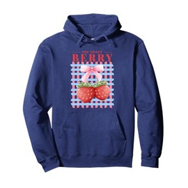 Coquette Strawberry Pink Bows Girl Fruit Lover Birthday Pullover Hoodie