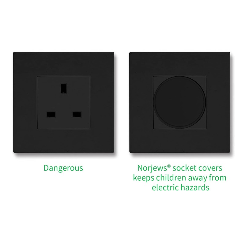 Norjews 20 Pack Plug Socket Covers UK, Child Safety Plug