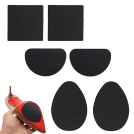 Shoe Grips on Bottom of Shoes 36 PCS Rubber Self Adhesive Anti Slip Shoe Grips Anti Slip and Noise Reduction Oval D Shaped Square for Most Shoes Types (Black)