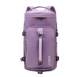 FANDARE Travel Bags Gym Backpack Hand Luggage Duffel Bag Sports Bag Overnight Tote Handbag Women Men Weekender Bag Swimming Bag Training Bag with Shoe Compartment, Light Purple, Rucksack