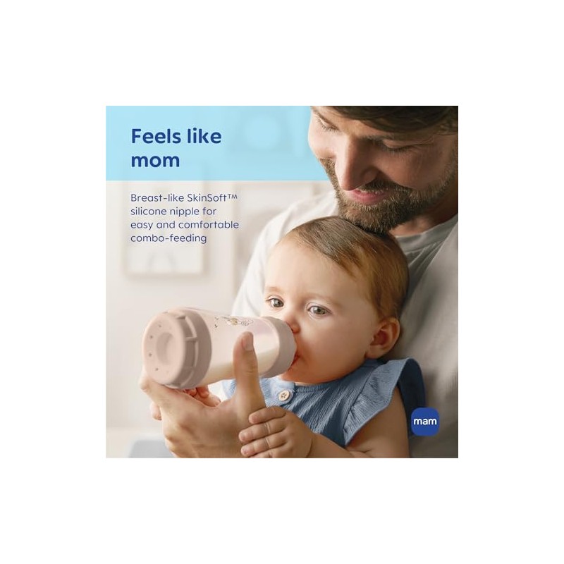 MAM Bottle Nipples, Level 3 Fast Flow Nipple, 4+ Months,