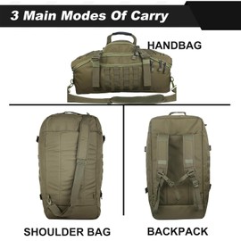 3 In 1 Tactical 30L Military Backpack Travel Duffle Bag for Weekender Gym Workout Deployment