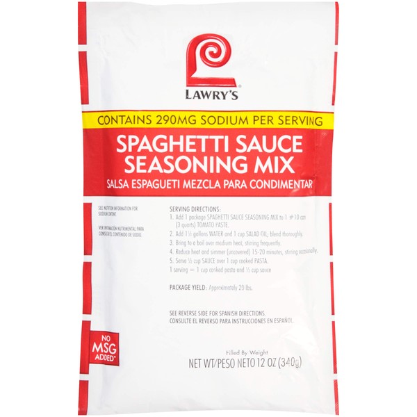 Lawry's Spaghetti Sauce Seasoning Mix, 12 oz