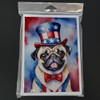Caroline's Treasures Pug Patriotic American Greeting Cards Pack of 8