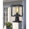 Emliviar Post Lights Outdoor Fixture, 1-Light Lamp Post Lantern, Black