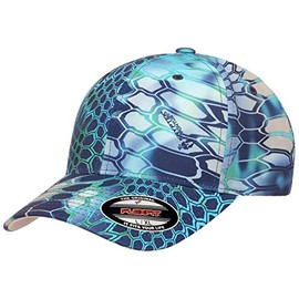 Flexfit 6277 Wooly Combed Twill Cap, L/XL, Kryptek Pontus