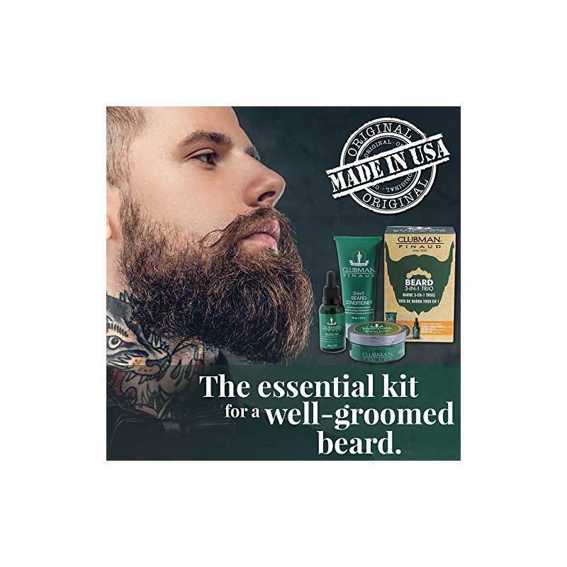 Clubman Clubman beard 3 in 1 trio - beard balm,