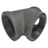 Gloxco 4" Pipe Fitting Tee, 150# Black Malleable Iron, Female
