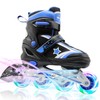 WELLWON Inline Skates for Boys Ages 3-6 - Blue Adjustable