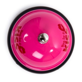 Let's Party Novelty Fun Party Gag Holiday Gift Ring for a Kiss Bell, 3 x 2.5 inches, Pink