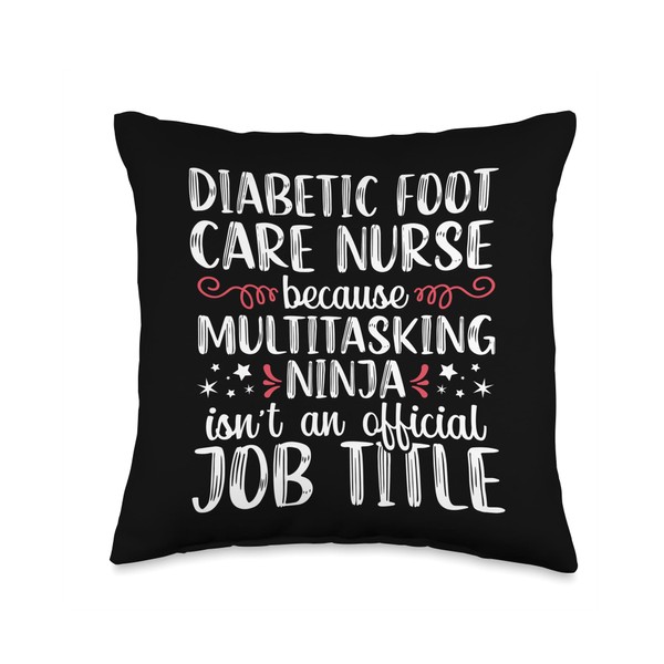 Multitasking Ninja Funny Diabetic Foot Care Nurse Nursing RN Throw