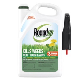Roundup - Para céspedes1 listo para usar con pulverizador gatillo, eliminador de malezas resistente para uso en pastos del norte, 1 galón...