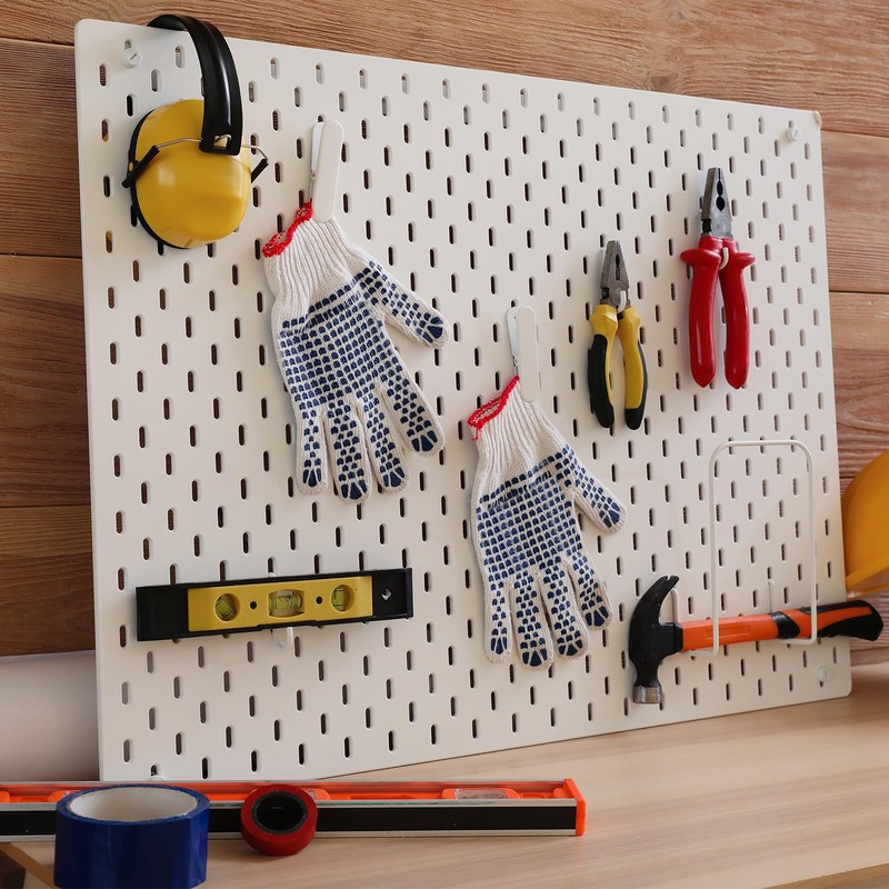 sourcing map 20pcs Clear Pegboard Hooks 6" Length Plastic Peg
