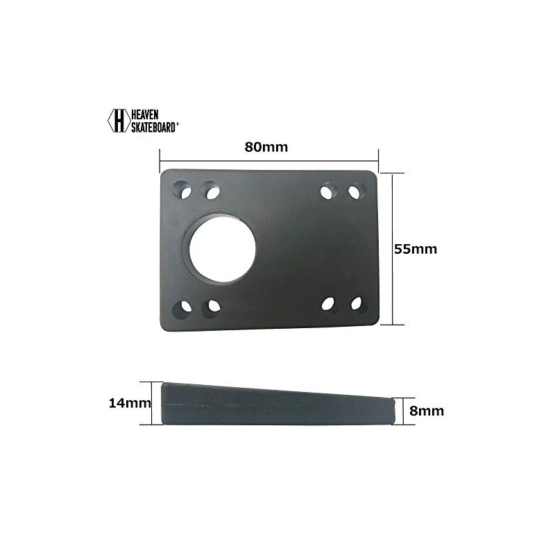 Riser Pads Triangle Black 0.3 - 0.55 inches (8 -