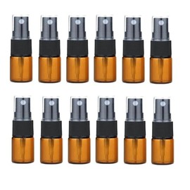 UPSTORE 12Pcs 5ml/0.17oz Glass Spray Bottles Empty Refillable Fine Mist Spray Bottle Dispenser with Cap Essential Oil Liquid Containers Jar for Perfume
