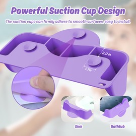 Silicone Portable Hair Wash Station for Kids, Hair Washing Basin with Rinse Cup for Children, Toddlers and Teens on Bathtub or Sink, Tear-Free Shampoo Bowl for Children (Purple)
