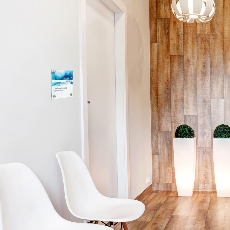 Logistic Sign System Door Sign Glass Vitrum B (150/150 mm