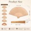 Ligynotu 6Pcs Vintage Bamboo Folding Fans Wedding Wooden Hollow Carved