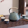 MILVBUSISS Cast Iron Teapot, 40oz Tea Kettle with Infuser for