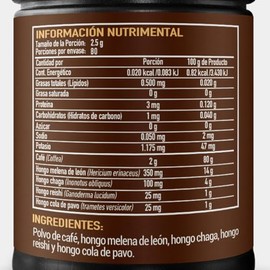 PROTGT | Mushroom Coffee | Cafe De Hongos Gourmet | Mezcla Instantánea Con Adaptogenos, Sabor Suave | Rinde 80 Tazas | Reishi, Melena de León, Chaga, Cola de Pavo | Café Energizante Y Natural Para Bienestar