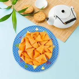 AEX Disposable Plates 23 cm Paper Plates for hot & Cold Food Birthday Decorations Dessert Disposable Paper Plate Gender Reveal Decoration Strong Paper Plates Pack of 10 | It's A Boy Paper Plate Blue