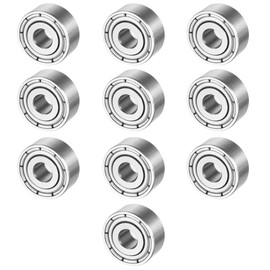 sourcing map Pack of 10 MR93ZZ 3 mm x 9 mm x 4 mm Double Shielded Miniature Deep Groove Ball Bearings Roller Bearings Skateboard Bearings Mini Ball Bearings