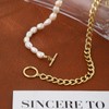 DIFOMI Dainty Pearl Necklaces for Women, 14K Gold Plated Pearl