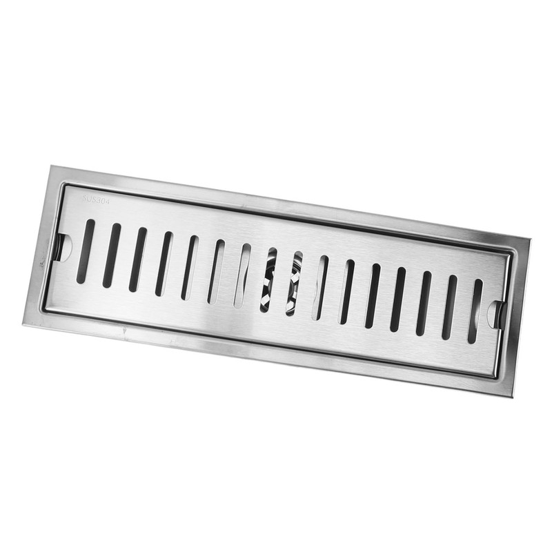 12 Inch Rectangular Linear Shower Drain 304 Stainless Steel Rustproof