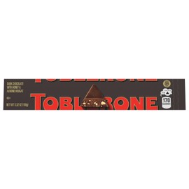 TOBLERONE Dark Chocolate Bar with Honey and Almond Nougat, Bulk Chocolate, 20 - 3.52 oz Bars