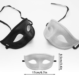 2 Pack Masquerade Mask for Men And Women, Venetian Masquerade Mask Couples Set, Party Masks for Adults Masquerade Black & White