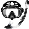 Snorkel Set, Dry Top Snorkeling Gear for Adults, Panoramic Anti-Leak