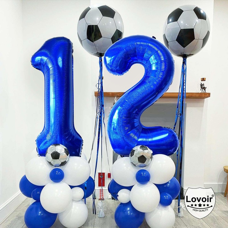 Laser Navy Blue Number 7 Balloons, 40 Inch Giant Blue