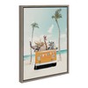 Kate and Laurel Sylvie Beach Adventures Framed Canvas Wall Art
