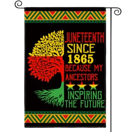 AVOIN colorlife Juneteenth Since 1865 Garden Flag 12x18 Inch Double Sided Outside, African American Black Yard Outdoor Decoration