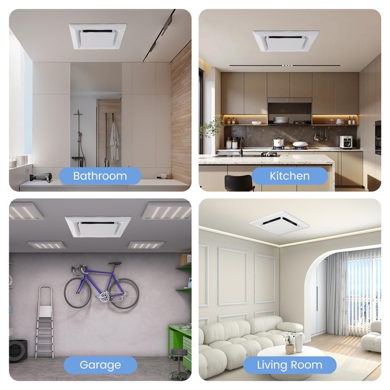 Roodike Bathroom Exhaust Fan for Ceiling Mount, Household Bath Vent
