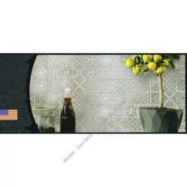 MAIN STREET WALL CREATIONS (1) Peel Stick 8"x8" Art Wall Tile Backsplash SILVER INLAY Scroll Made in USA