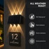 TERVEEX Solar Wall Lights Outdoor, 6 LED Solar Powered Wall