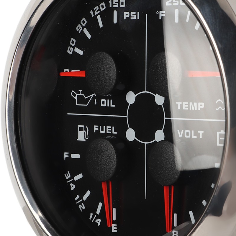 4in1 85mm Guage Multifunction Fuel Level Oil Pressure Water Temp