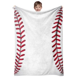 Baseball Throw Blanket, 320gsm Kids Blanket Fluffy Cozy Soft Warm Plush Lightweight Decorative Blanket Gifts for Boys Girls Women Men Baby, Blankets Quilt for Bed Sofa Chair Couch (60"x50")